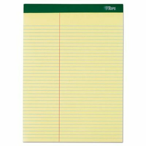 Tops Business Forms TOPS, DOUBLE DOCKET RULED PADS, PITMAN RULE, 8.5 X 11.75, CANARY, 6PK 63396